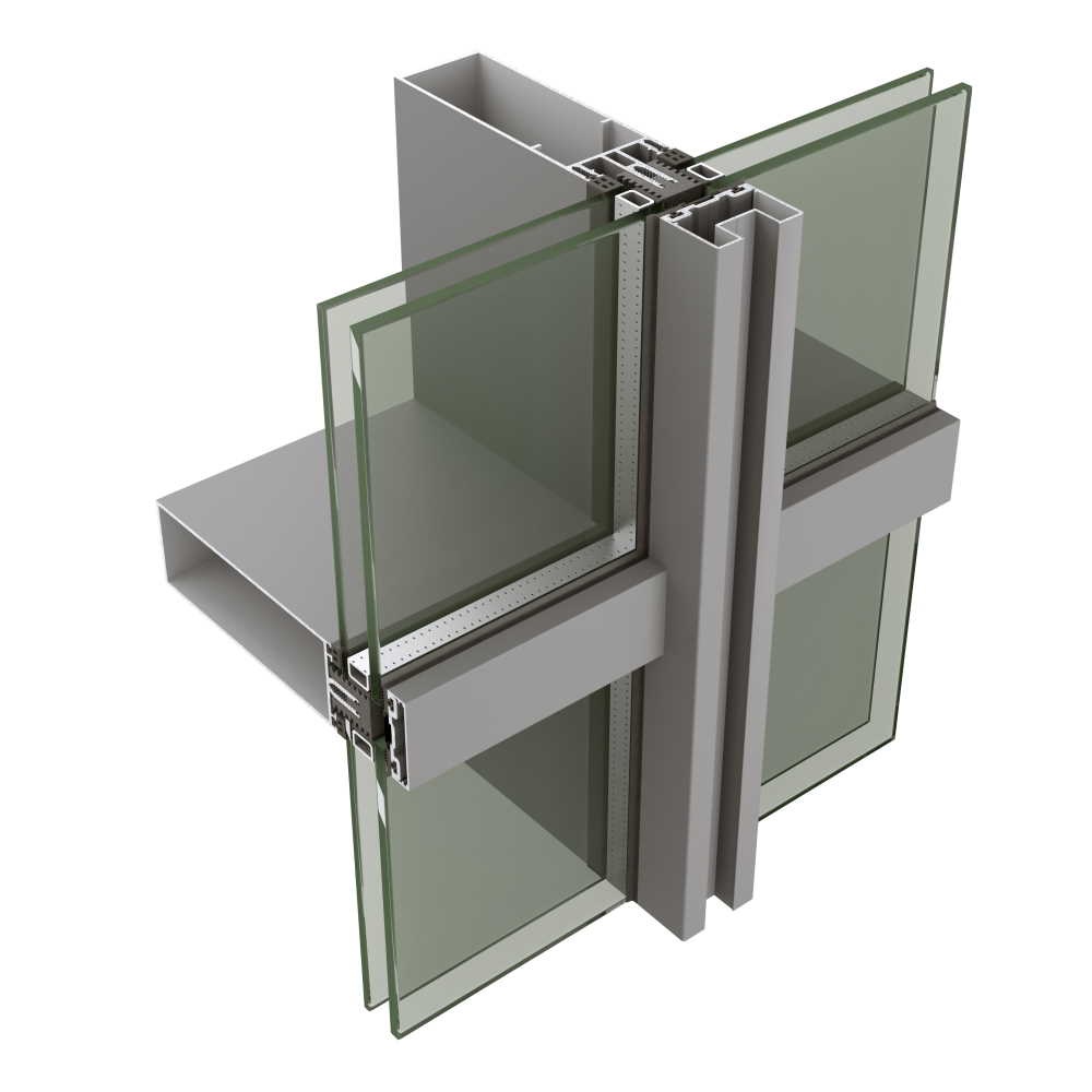 Sistem de perete cortina Exalco Albio R50 - sectiune Clasic