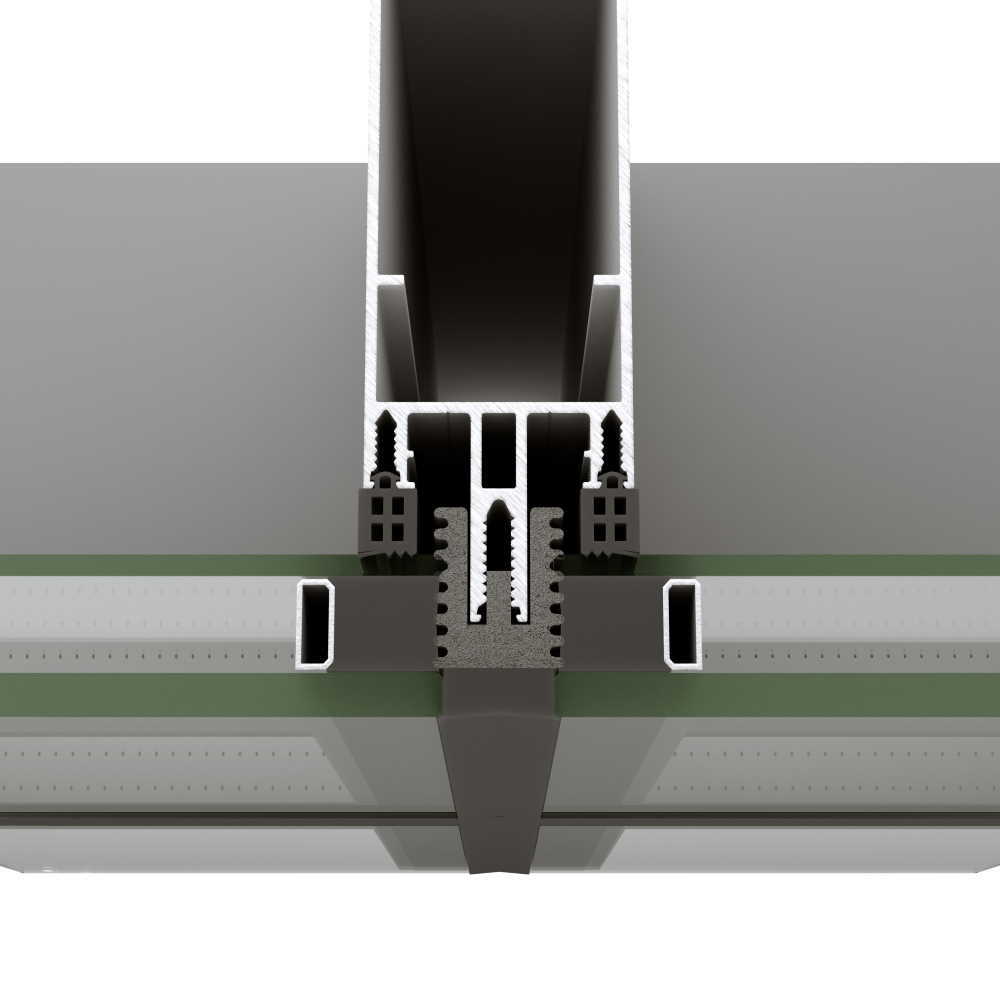 Sistem de perete cortina Exalco Albio R50 - sectiune Structural