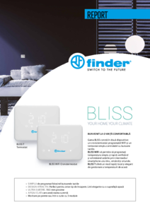Termostat Finder BLISS T si cronotermostat BLISS WiFi - prezentare generala