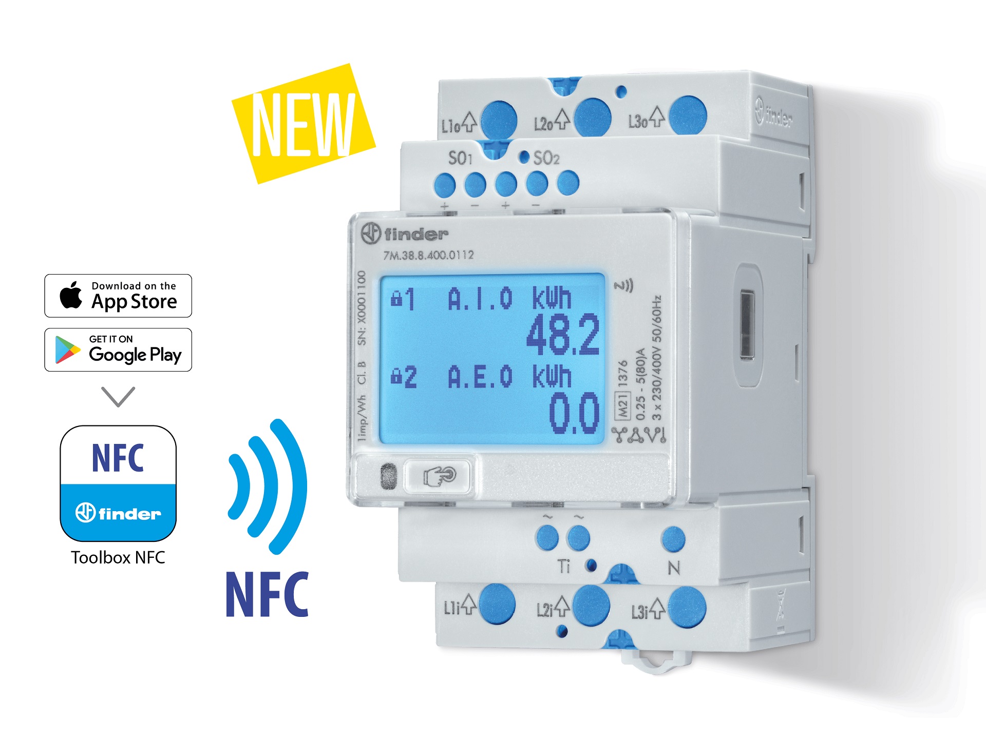 Finder Seria 7M.38 - Contoare de energie smart