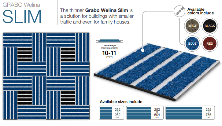Covoare de intrare GRABO Welina Slim