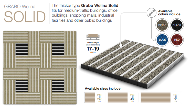 Covoare de intrare GRABO Welina Solid