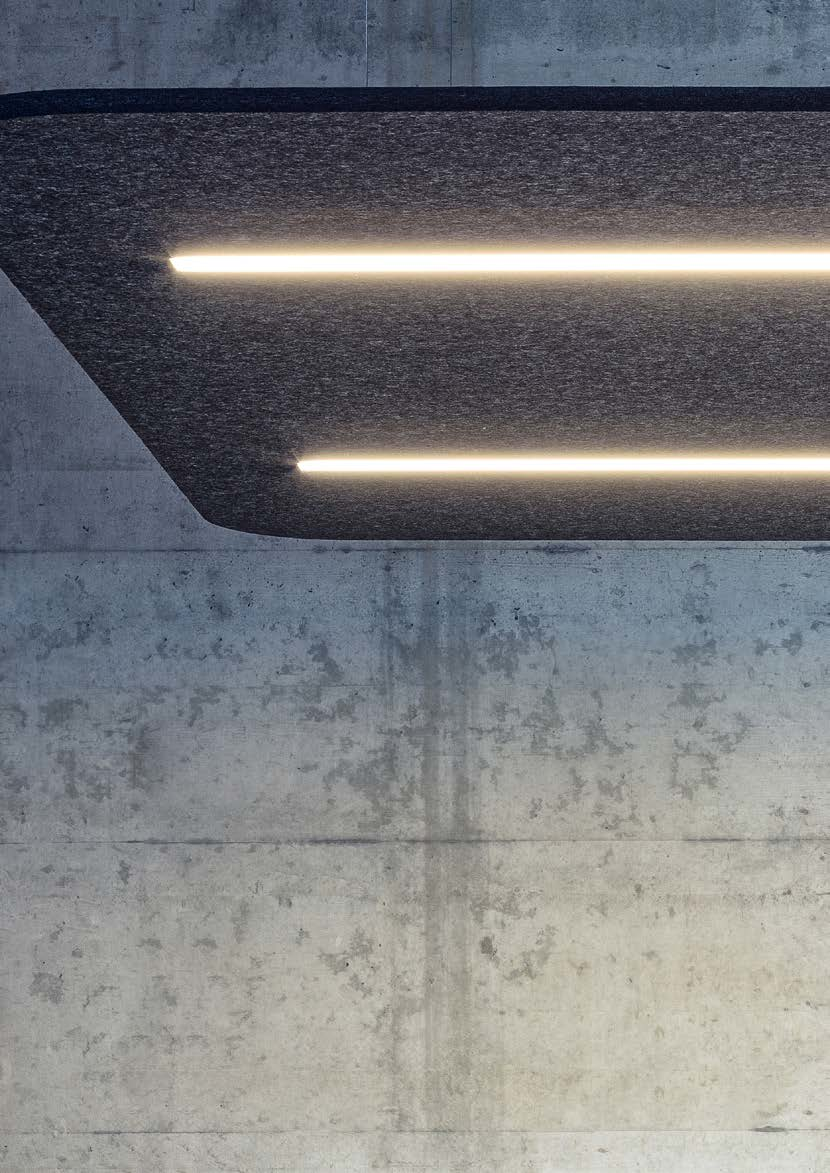 Corpuri de iluminat cu absortie acustica EchoJazz - EchoLED® LINEAR
