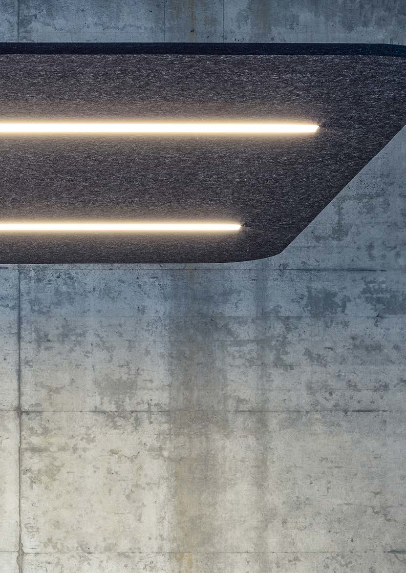 Corpuri de iluminat cu absortie acustica EchoJazz - EchoLED® LINEAR