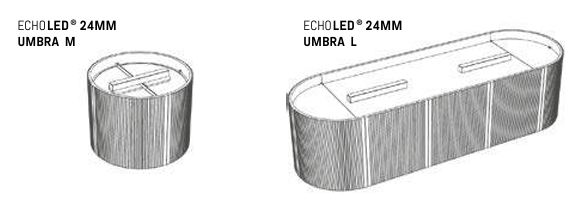 Corpuri de iluminat cu absortie acustica EchoJazz - Gama EchoLED® UMBRA