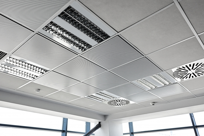 Plafoane metalice de tip casetat cu structura vizibila PSV Prometal