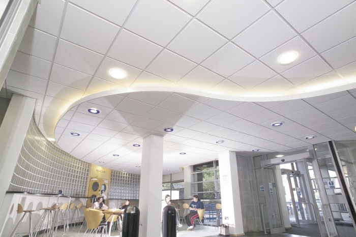 Plafoane metalice de tip casetat cu structura vizibila PSV Prometal