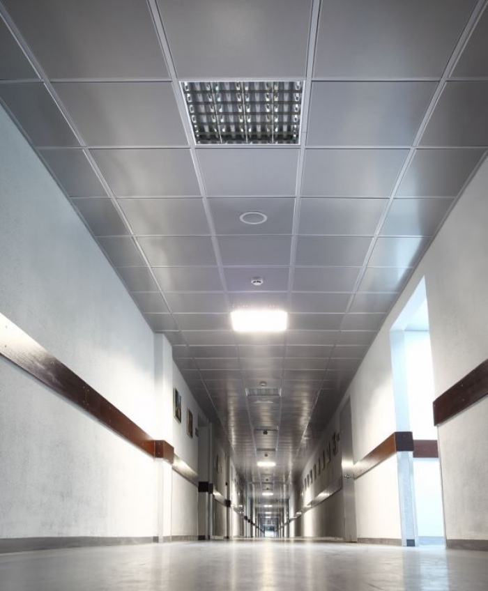 Plafoane metalice de tip casetat cu structura vizibila PSV Prometal