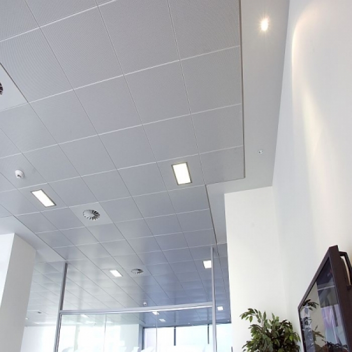 Plafoane metalice de tip casetat cu structura ascunsa PSN Prometal
