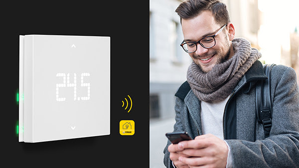 Termostat inteligent Vimar Wi-Fi si 4G LTE cu montare pe suprafata