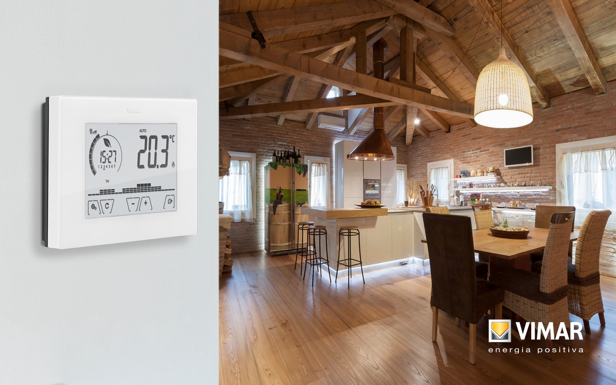 Termostat Vimar cu Wi-Fi pentru controlul climatizarii