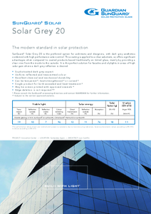 Sticla Guardian SunGuard® Solar Grey 20 - fisa tehnica