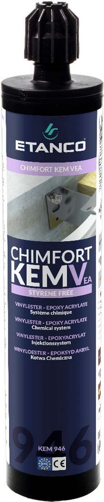 Chimfort KEM Vea - rasina epoxidica acrilica din vinilester, versatila, fiabila, pentru elemente de beton si zidarie nefisurate