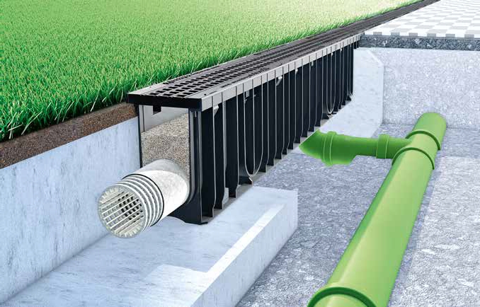 Rigola de dreanj cu substrat filtrant Drainfix Clean