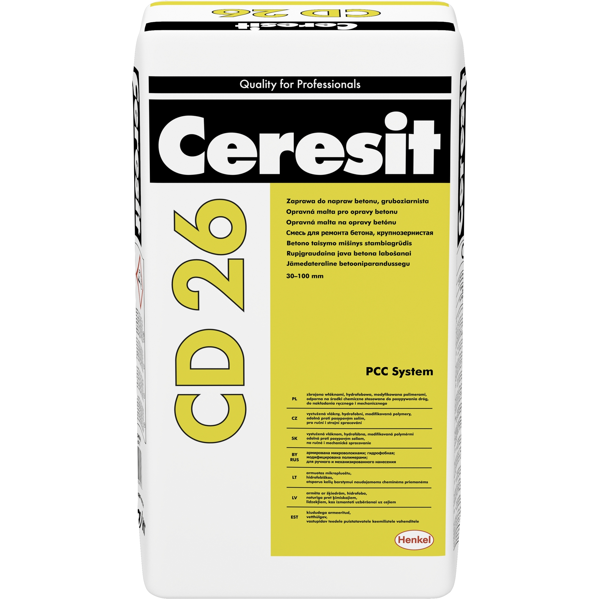 Ceresit CD 26 - Mortar de reparatii pentru beton, cu granulatie mare pentru grosimi de la 30 mm la 100 mm