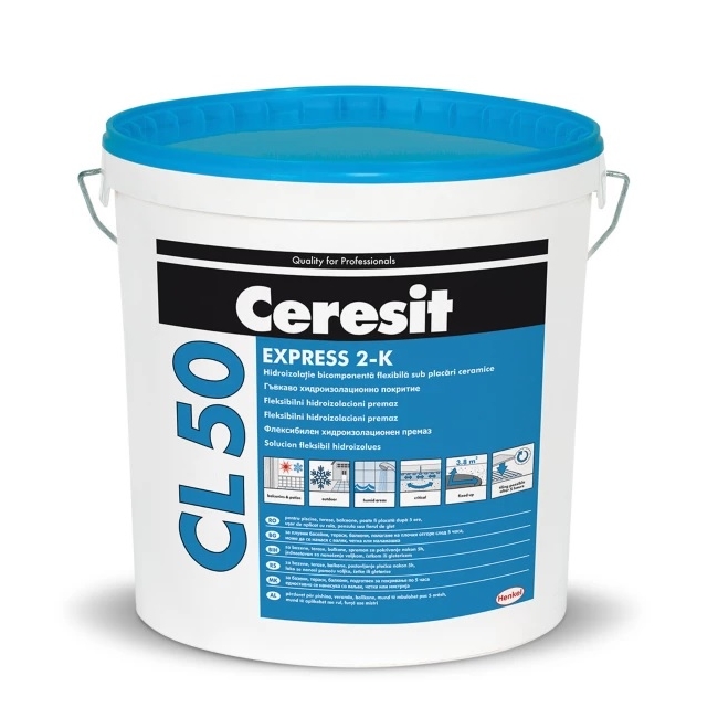 Ceresit CL 50 - Hidroizolatie bicomponenta sub placari ceramice