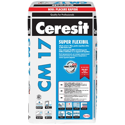 CM 17 - Adeziv super flexibil de culoare gri pentru placari ceramice si din piatra naturala