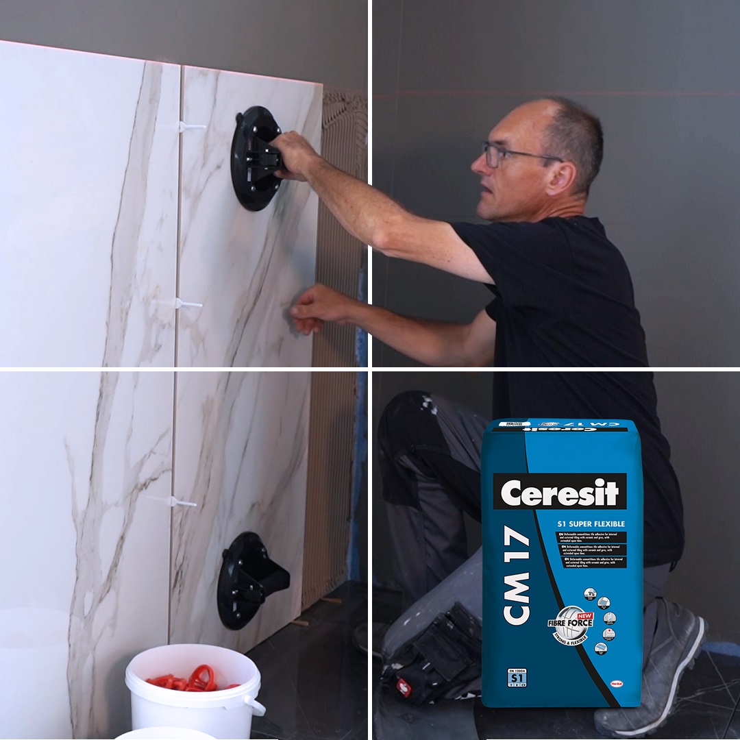 Ceresit CM 17 - Adeziv super flexibil de culoare gri pentru placari ceramice si din piatra naturala