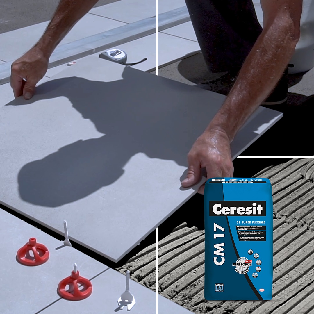 Ceresit CM 17 - Adeziv super flexibil de culoare gri pentru placari ceramice si din piatra naturala