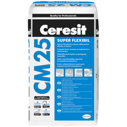CM 25 - Adeziv flexibil de culoare alba