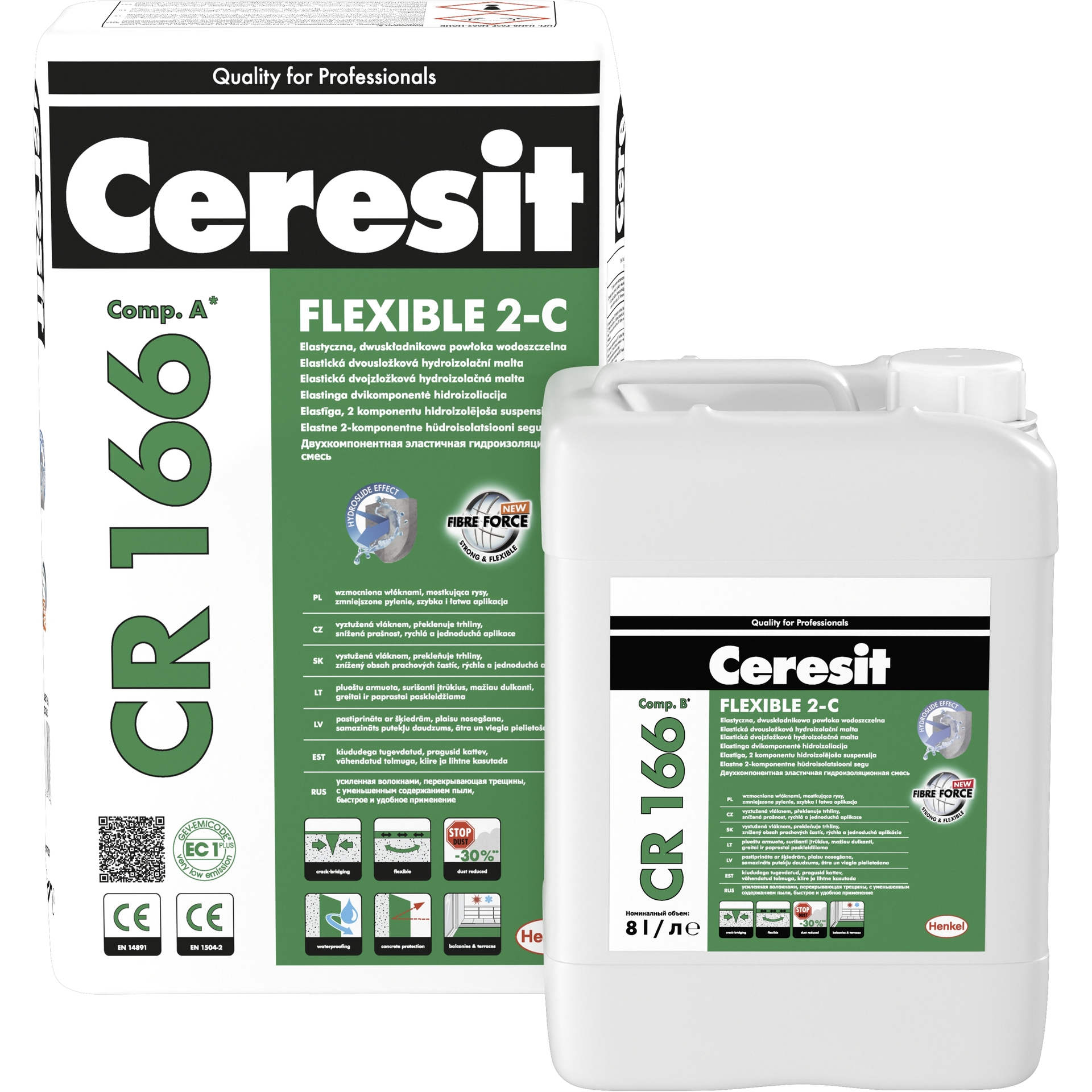 Ceresit CR 166 - Hidroizolatie flexibila, bicomponenta pe baza de ciment
