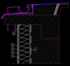 Imbinarea intre peretele termoizolat si cornisa - detalii CAD