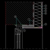 Termoizolarea la partea superioara a ferestrei - detalii CAD