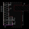 Termoizolarea peretelui cu baza retrasa - detalii CAD