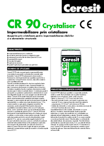Ceresit CR 90 Crystaliser - Impermeabilizator prin cristalizare - fisa tehnica