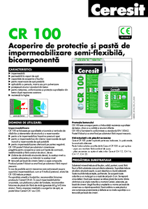 Ceresit CR 100 - Hidroizolatie si protectie pentru beton - fisa tehnica