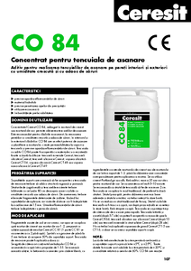 Ceresit CO 84 - Concentrat pentru tencuiala de asanare - fisa tehnica