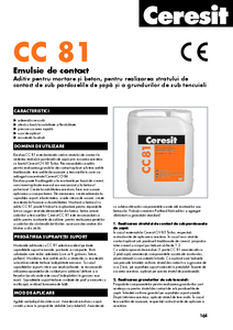 Ceresit CC 81 - Emulsie de contact - fisa tehnica