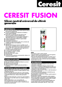 Ceresit Fusion - Silicon neutral universal de ultima generatie - fisa tehnica