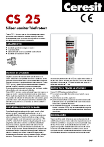 Ceresit CS 25 - Silicon sanitar TrioProtect - fisa tehnica