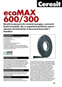 Ceresit ecoMAX 600/300 - Banda de etansare din material spongios - fisa tehnica