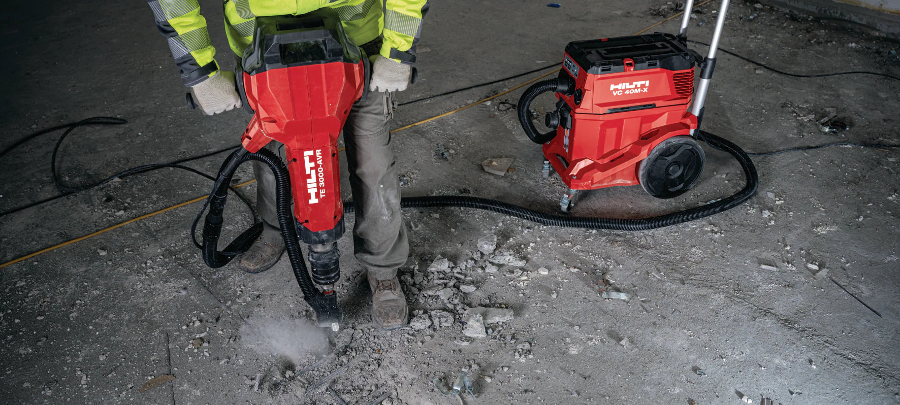 Ciocan pneumatic electric Hilti TE 3000-AVR pentru sarcini mari