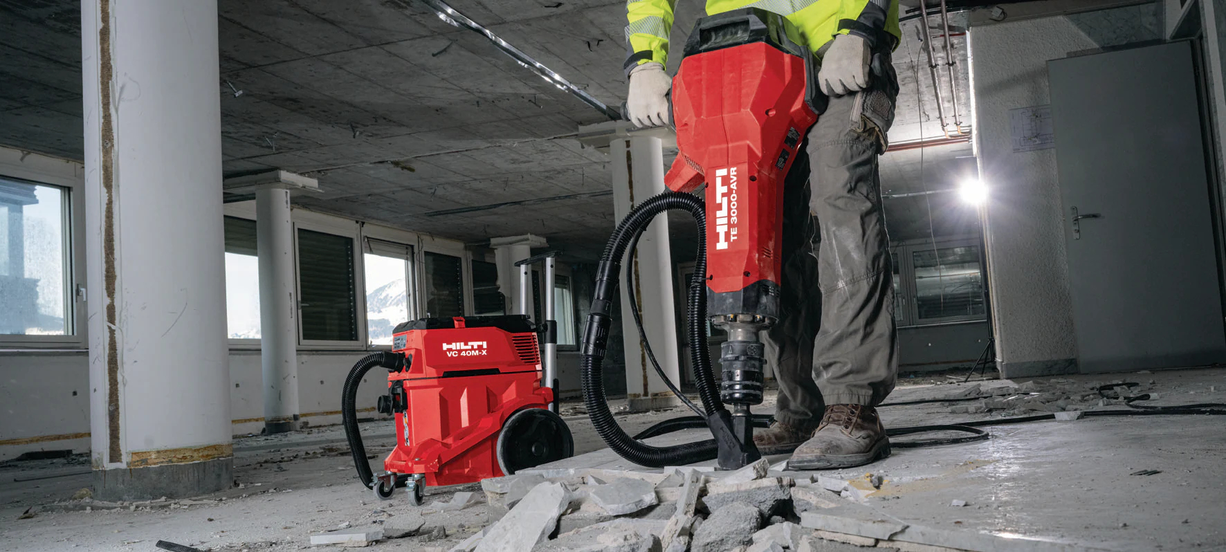 Ciocan pneumatic electric Hilti TE 3000-AVR pentru sarcini mari