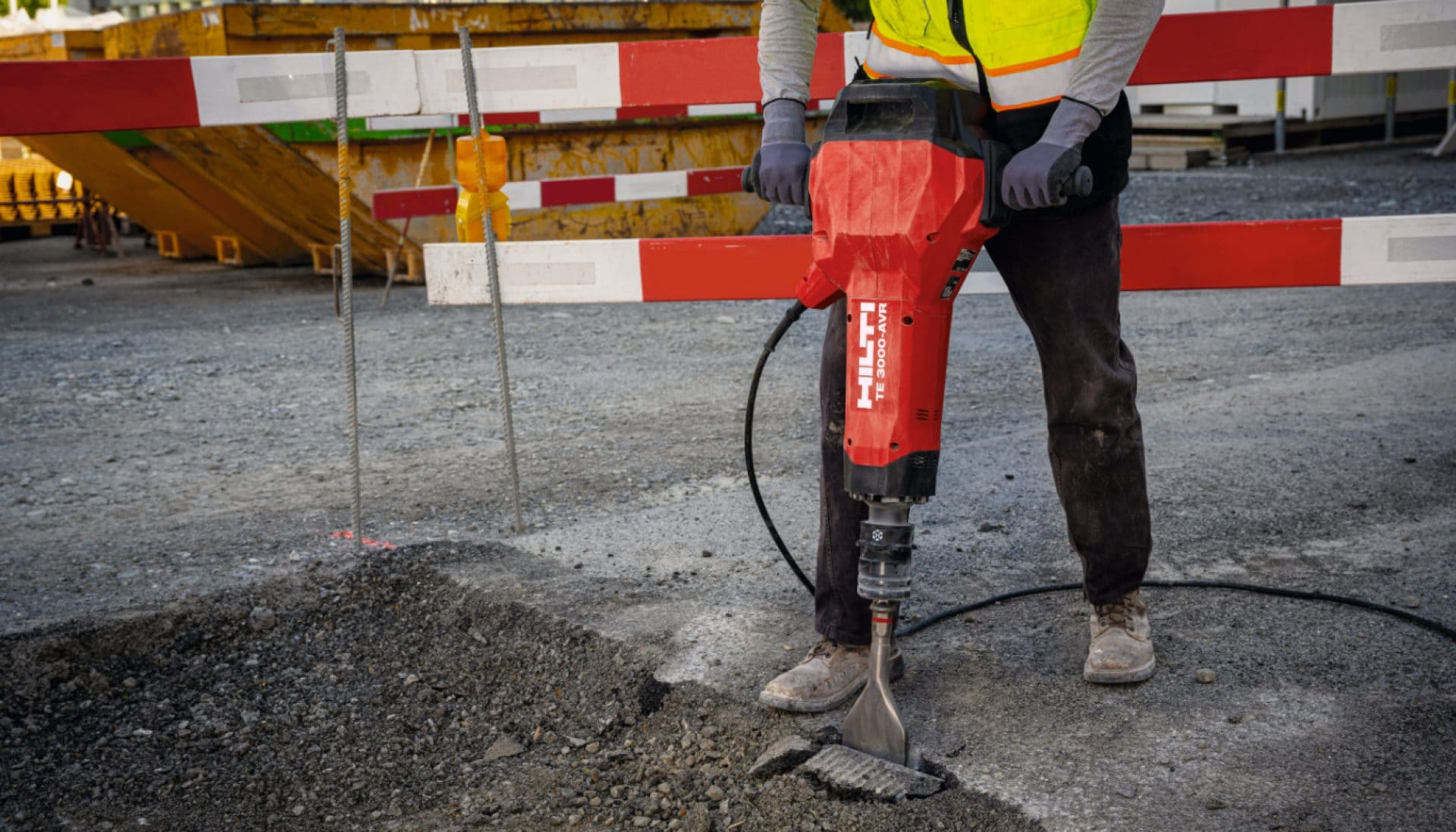 Ciocan pneumatic electric Hilti TE 3000-AVR pentru sarcini mari