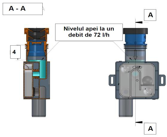 Sifon ingropat in perete pentru condens prevazut cu adaptor igienic HL138NH
