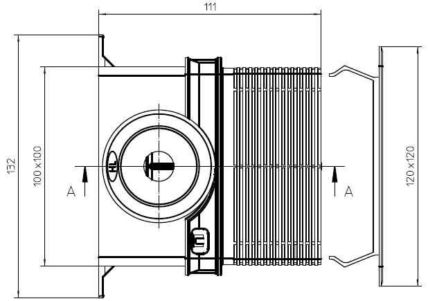 Sifon ingropat in perete pentru condens prevazut cu adaptor igienic HL138NH