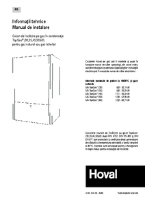 Cazan mural in condensatie cu gaz TopGas (30, 35, 45, 50, 60)
<BR>Manual de instalare - instructiuni de montaj