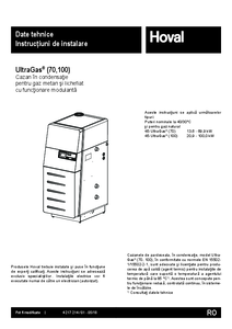 Cazan de pardoseala in condensatie cu gaz UltraGas (70-100) - instructiuni de montaj