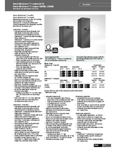Pompa de caldura UltraSource® T comfort (8-17)<br>UltraSource® T compact (8/200), (13/200) - fisa tehnica
