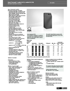 Pompa de caldura Thermalia® comfort (6-17), comfort H (7,10) - fisa tehnica