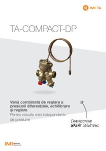 Vana combinata de reglare a presiunii diferentiale, echilibrare si reglare TA-COMPACT-DP - fisa tehnica