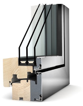 Fereastra din lemn/aluminiu HF 310