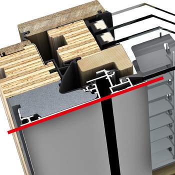 Fereastra din lemn/aluminiu Internorm HV 450 - tranzitia coplanara