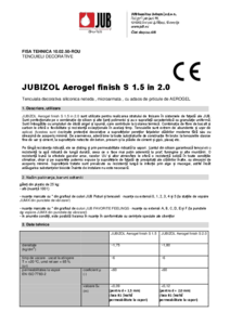 Tencuiala decorativa JUBIZOL Aerogel finish S - fisa tehnica