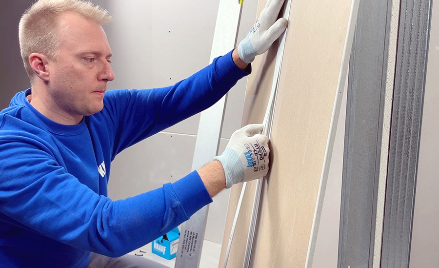 Placa inovatoare Knauf MIDI Klik pentru realizarea colturilor exterioare