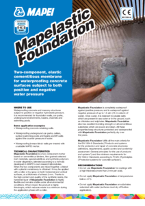 Mortar bicomponent elastic Mapelastic Foundation - fisa tehnica